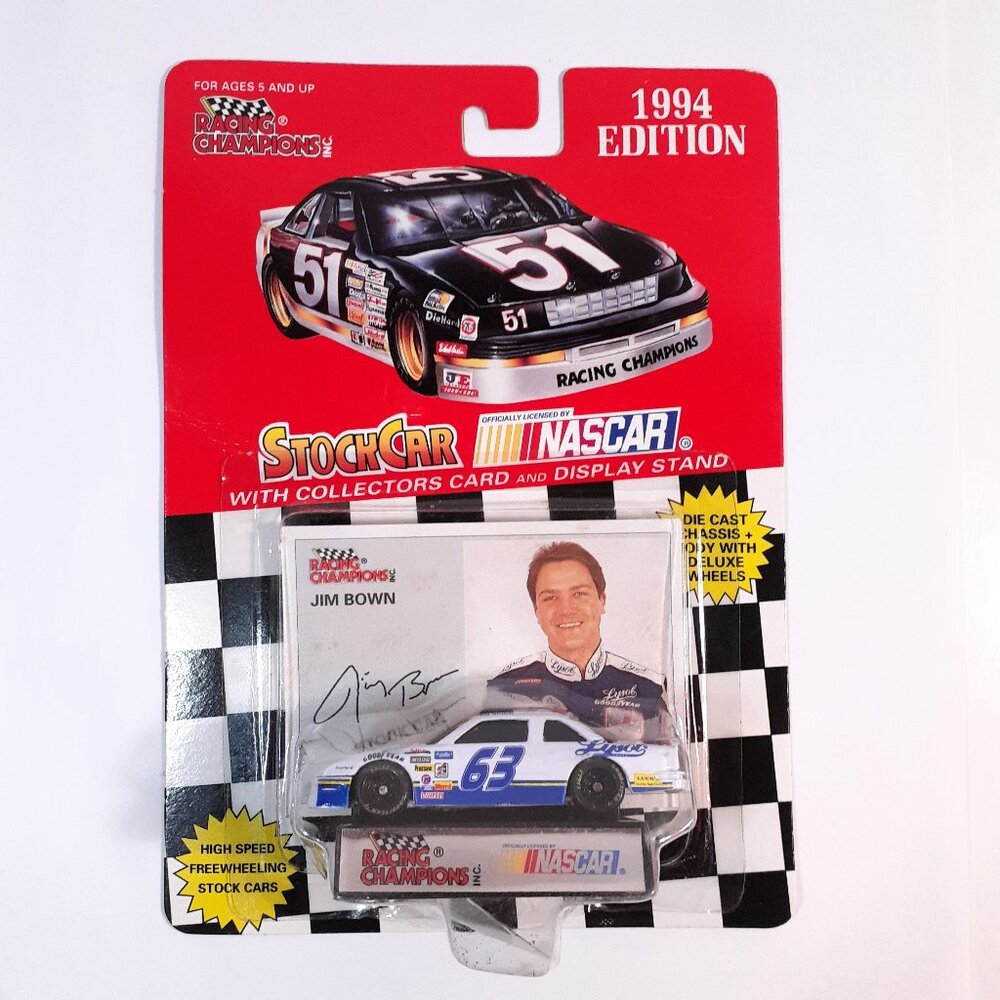 1994 EDITION RACING CHAMPIONS - JIM BROWN # 63-NASCAR StockCar w/collectors card